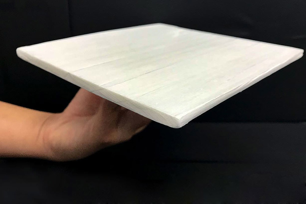 Slab of cooling wood