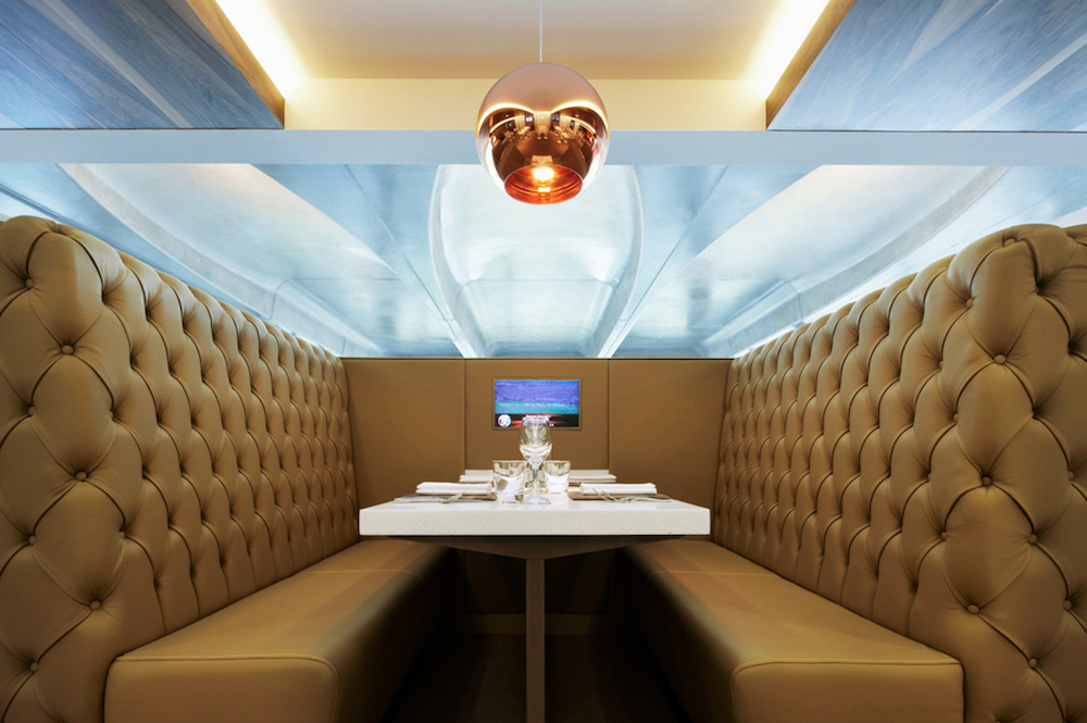 Muirhead leather seating at The Foundry, Arsenal Emirates Stadium