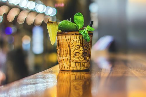 Rum in a tiki mug