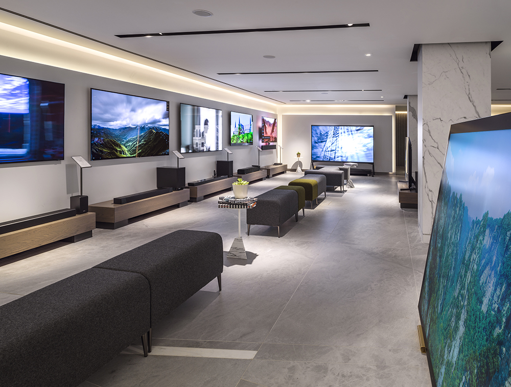 Technology lines the walls