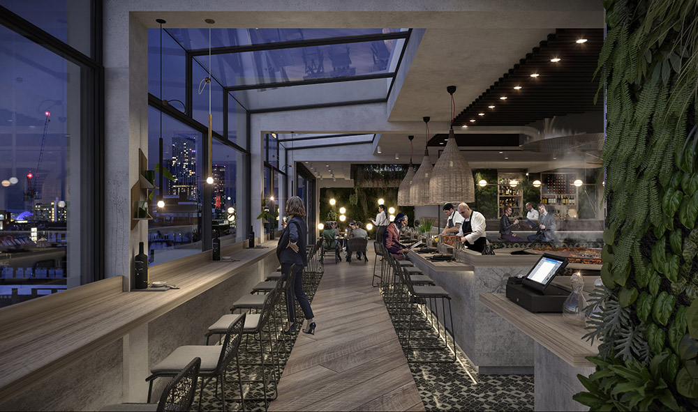 Blackfriars rooftop restaurant night