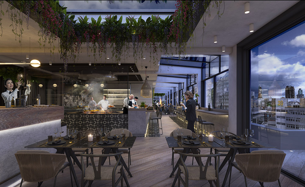 Blackfriars rooftop restaurant view 2