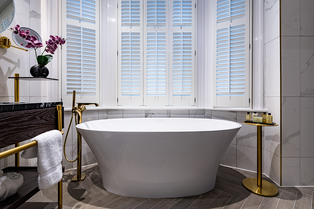 Norfolk Collection bathroom at Stock Exchange Hotel Manchester