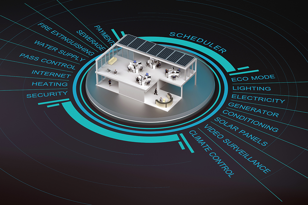 Smart tech office illustration