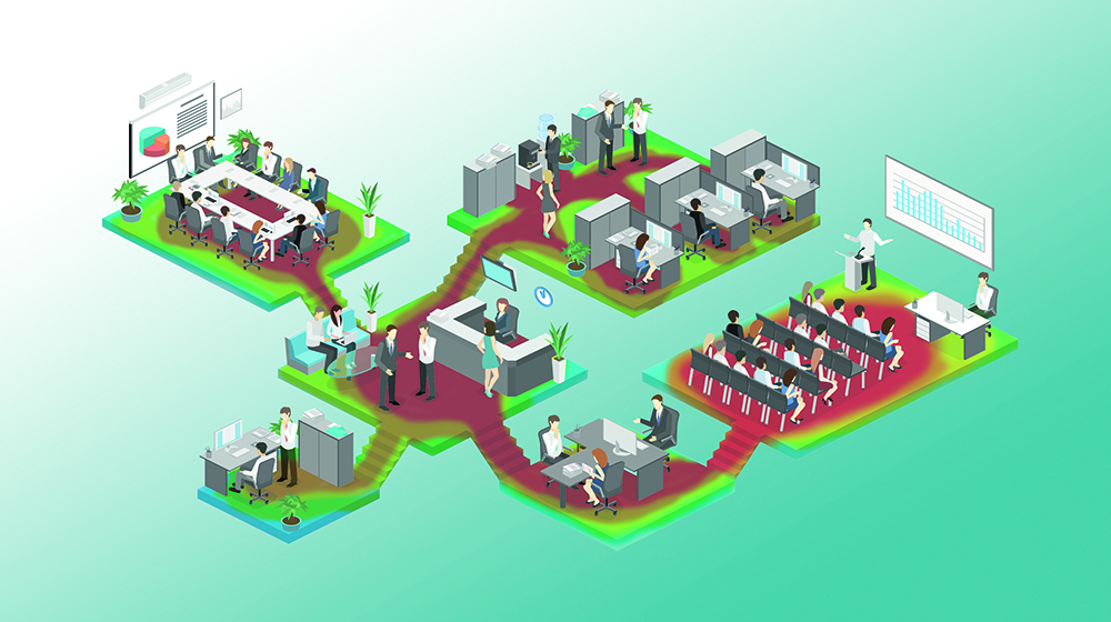 Office heat map illustration