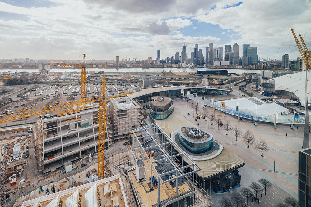 Mid construction phase at Design District Greenwich