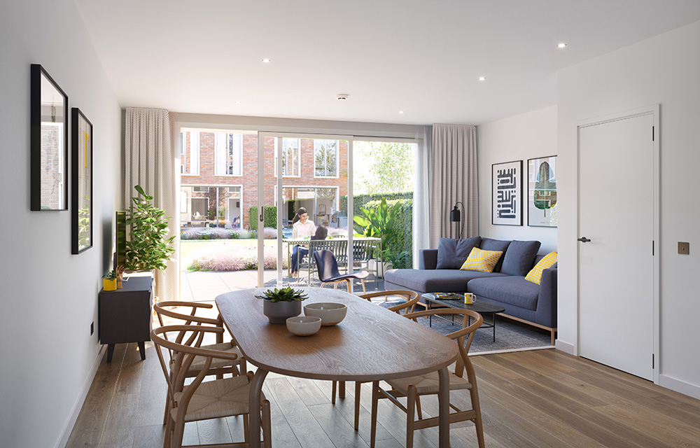 Interiors of the modular constructed Brick House by Urban Splash