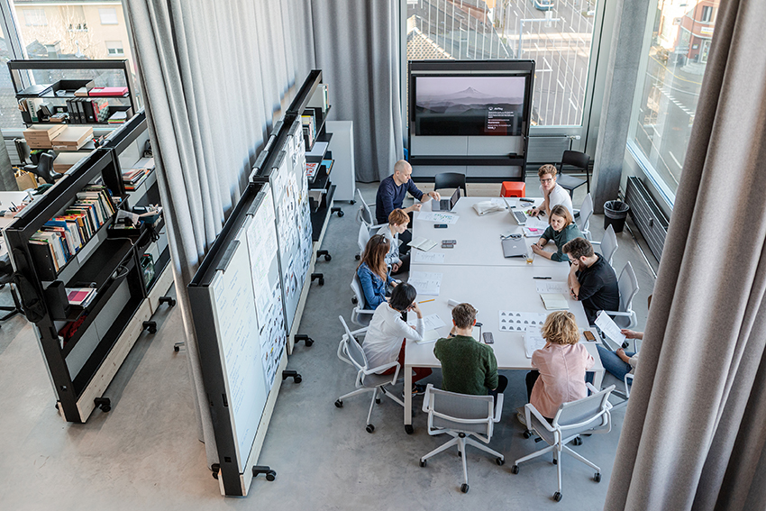 Inside Studio Hürlemann featuring Vitra Dancing Office