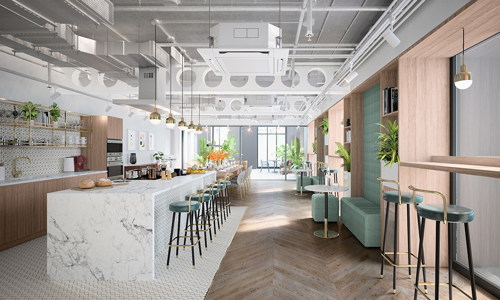 Interior design inside a modular building