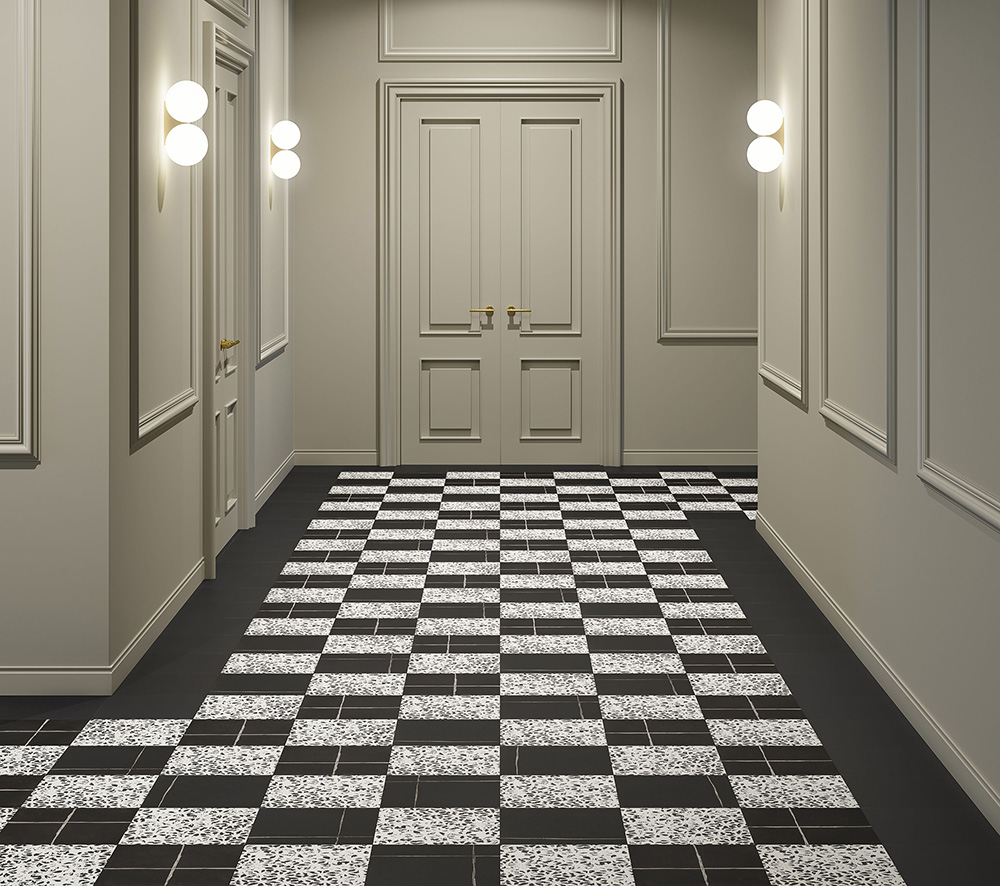 Mutina Chymia tiles in a hotel setting