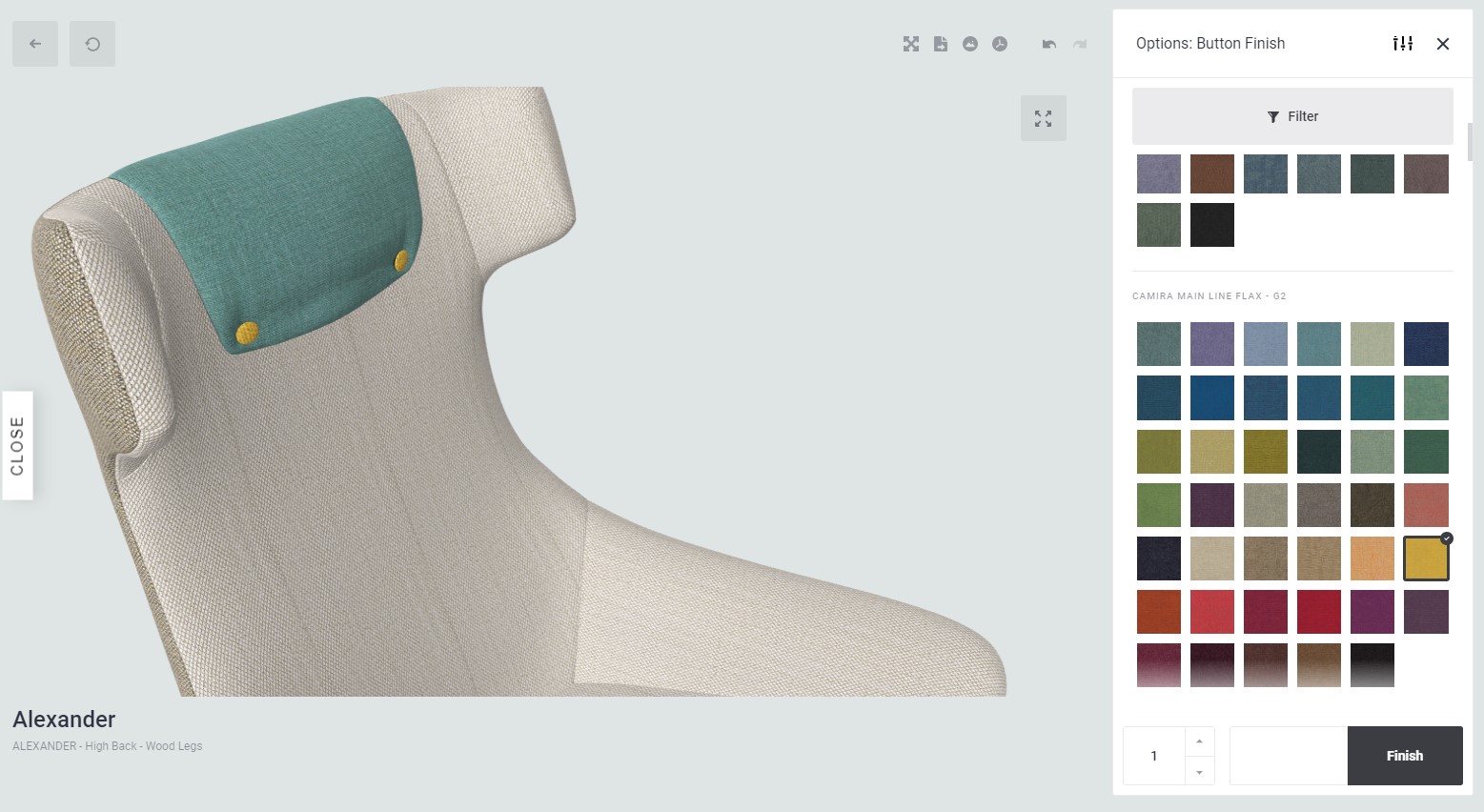 sixteen3 - Configurator - Alexander chair