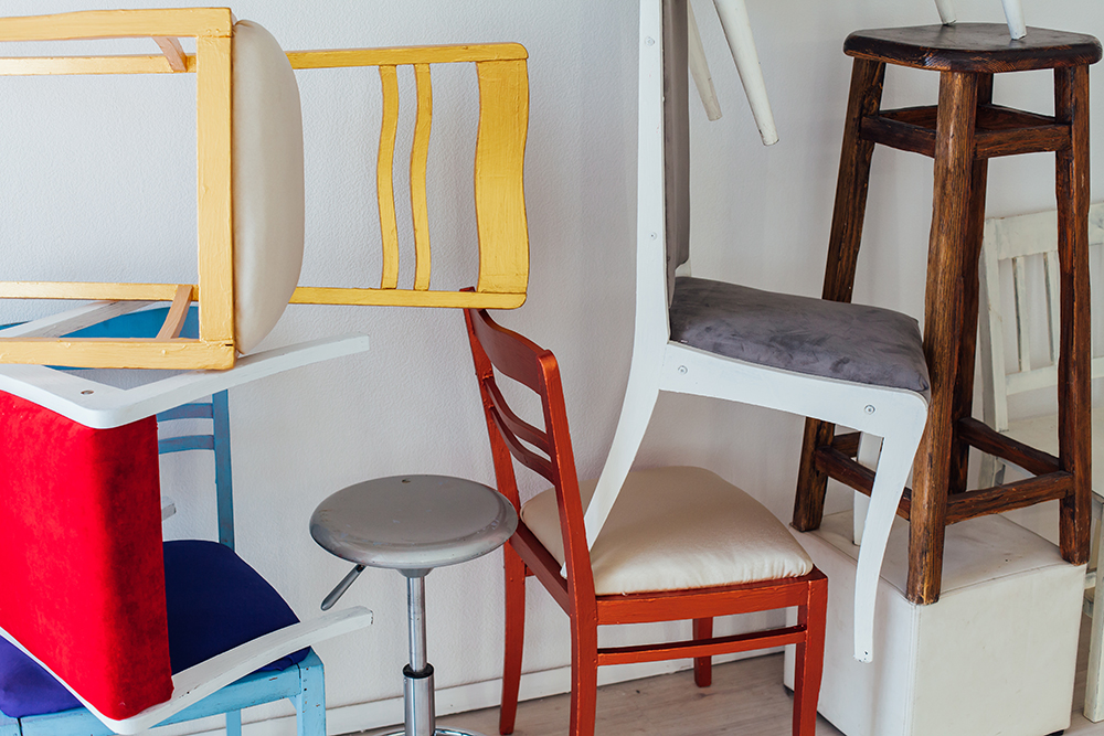 furniture piled high