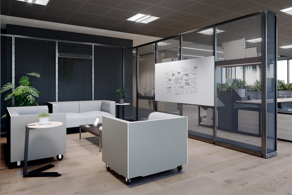 Connection Harp space dividers in office