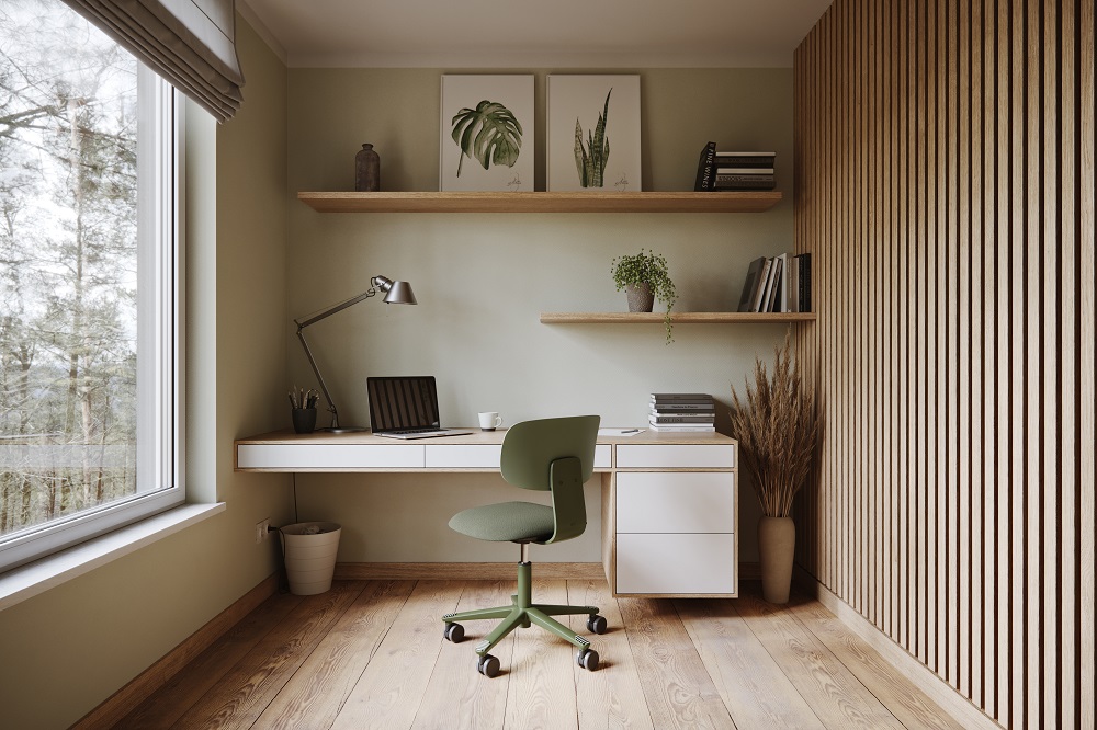 HÅG Tion 3D-rendering Home Office