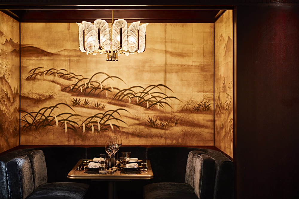 Steven Joyce- The Aubrey restraunt Golden art wall