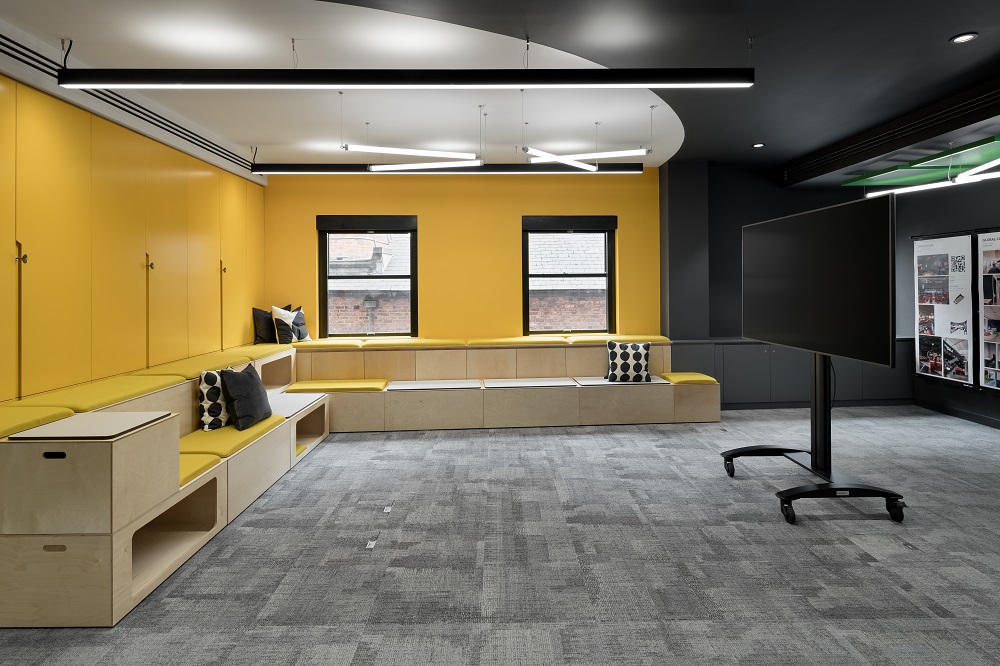 Gensler Birmingham office breakout space photo by Tom Bird 3