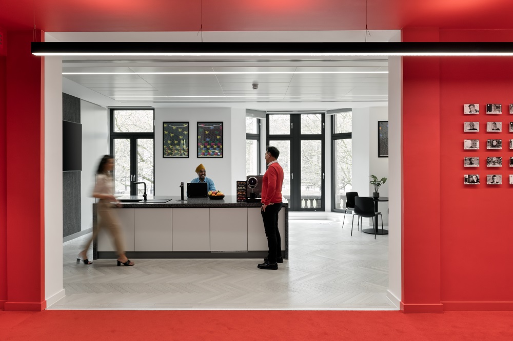 Gensler Birmingham office reception photo by Tom Bird