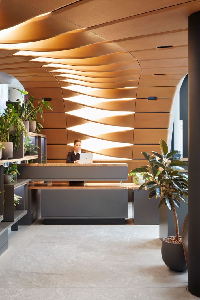 Bill Amberg Studio installation at 22 Bishopsgate