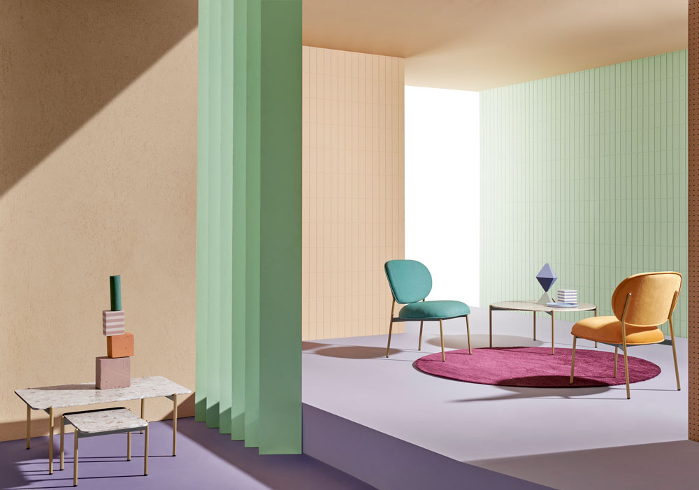 Pedrali Blume Chair set in colourful interior room