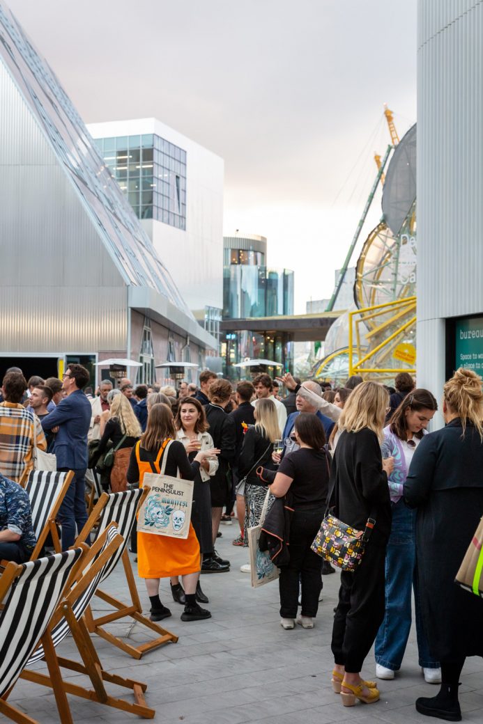 Crowd gathered for London Design District’s first birthday