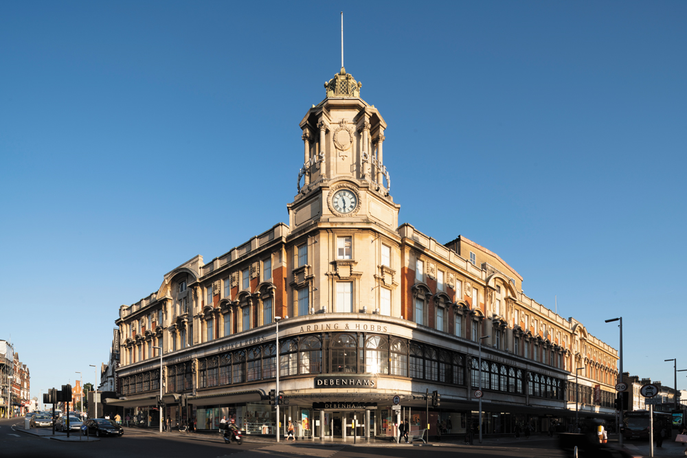 Debenhams department store in London's Arding & Hobbs building