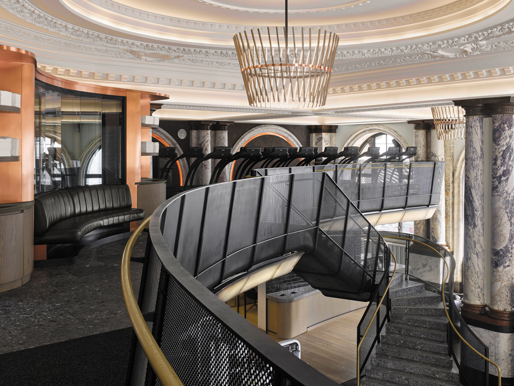 Gym area at department store redevelopment