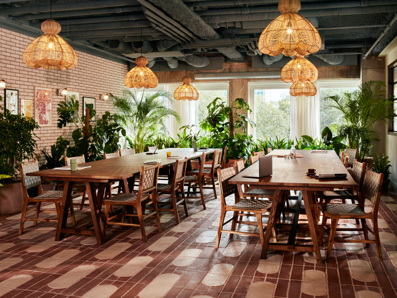 Working From_Brussels garden room featuring bespoke chandeliers by AIME Studios