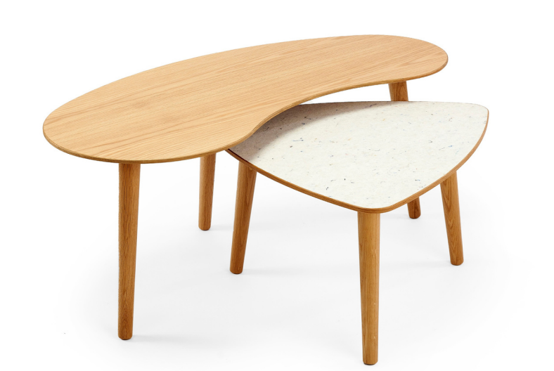 .PLANQ x Frem Group table made from Rezign Veneer