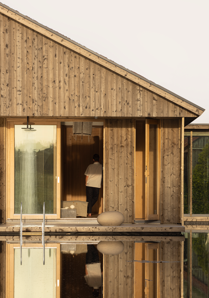 Norm Architects SJOPARKEN - Japandi Waterside Lodge Exterior