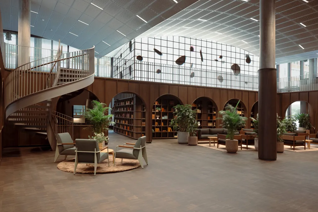 Main library space and mezzanine