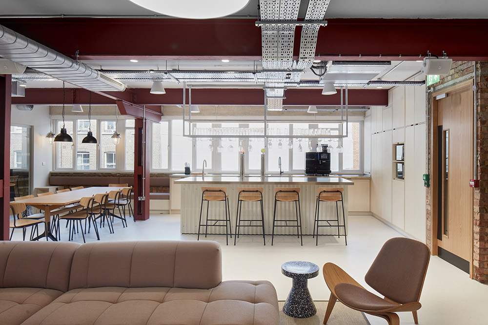 Commercial interiors shoot for spacelab of recently refurbished office space in Covent Garden, Central London